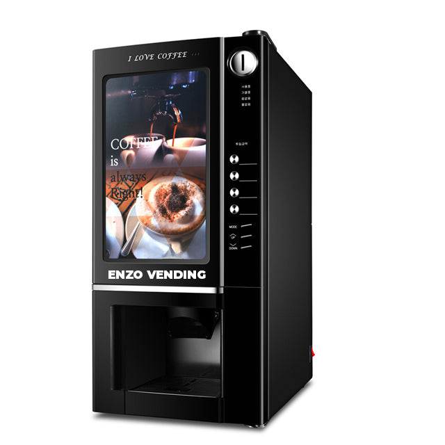 Enzo Vending Professional Touch Screen Automatic Instant Coffee Coin Operated Vending Machine