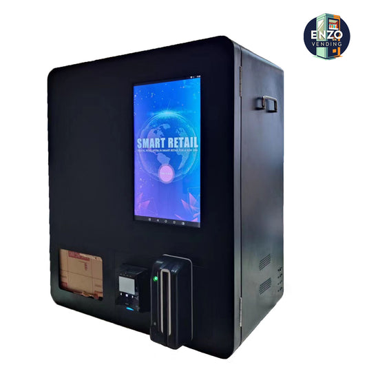 Enzo Vending Small Cigarette and Box Vending Machine with ID Scanner and 15.6-Inch Touch Screen