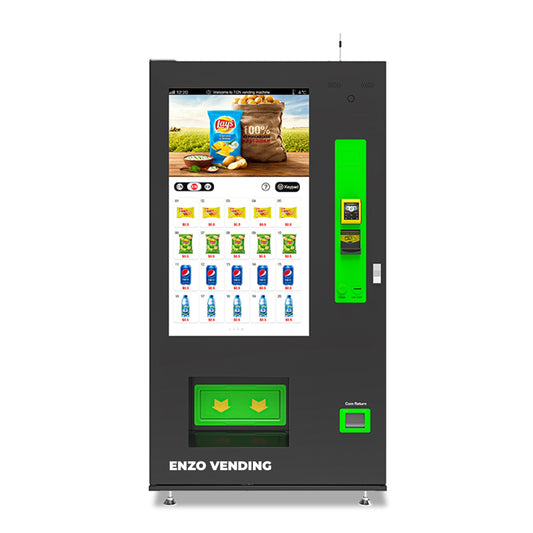 Enzo Vending Refrigerated Combo Vending Machine with 50" Touchscreen and Advertising Display