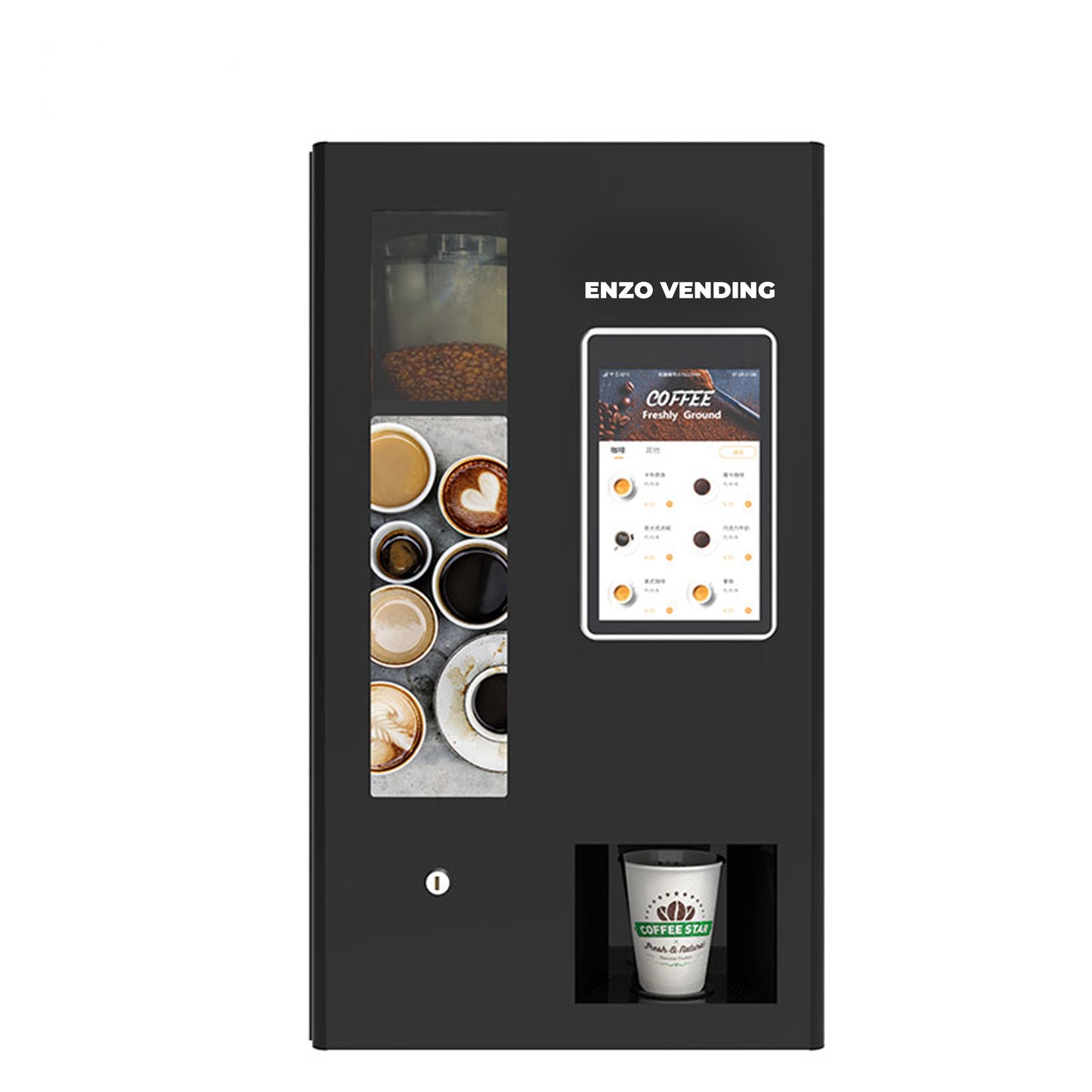 Enzo Vending Compact Bean-to-Cup & Instant Coffee Machine - 10.1" Touchscreen