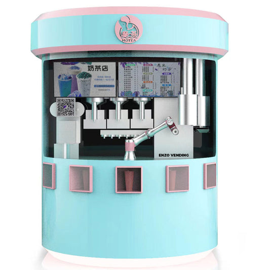 Enzo Vending Smart Robot Milk Tea Vending Machine with Ice Maker